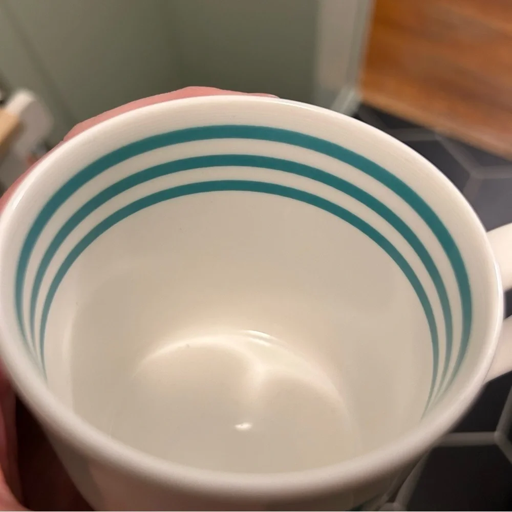 Kate Spade Lenox To The Letter Mug M initial monogram blue black white teal